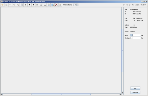Scanner mit der Stromkarte East 3h after HW