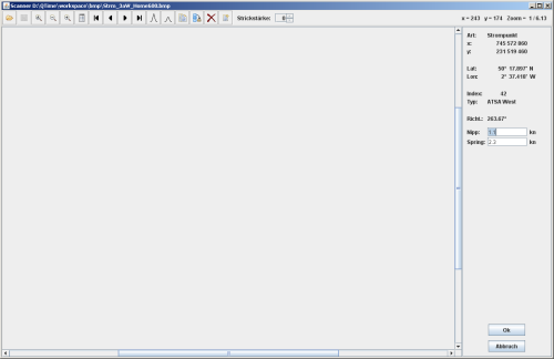 Scanner mit der Stromkarte West 3h after HW